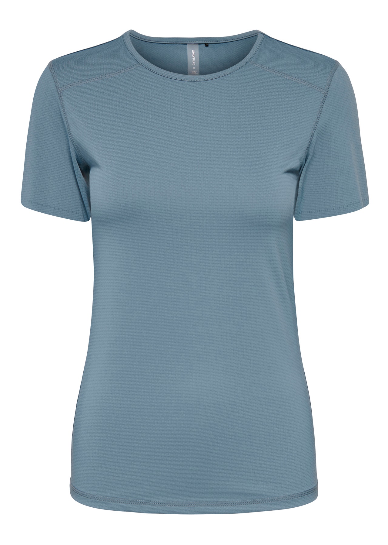 ONLY Ensfarvet Trænings-T-shirt -Blue Mirage - 15283412