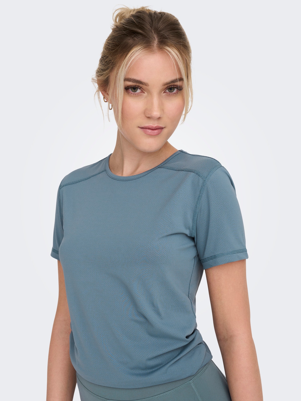 ONLY Slim fit O-hals Top -Blue Mirage - 15283412