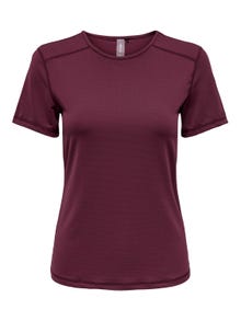 ONLY Tops Slim Fit Col rond -Windsor Wine - 15283412