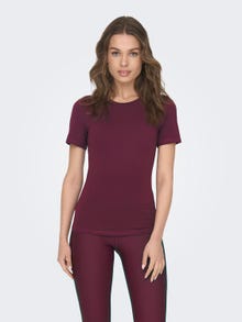 ONLY Tops Slim Fit Col rond -Windsor Wine - 15283412