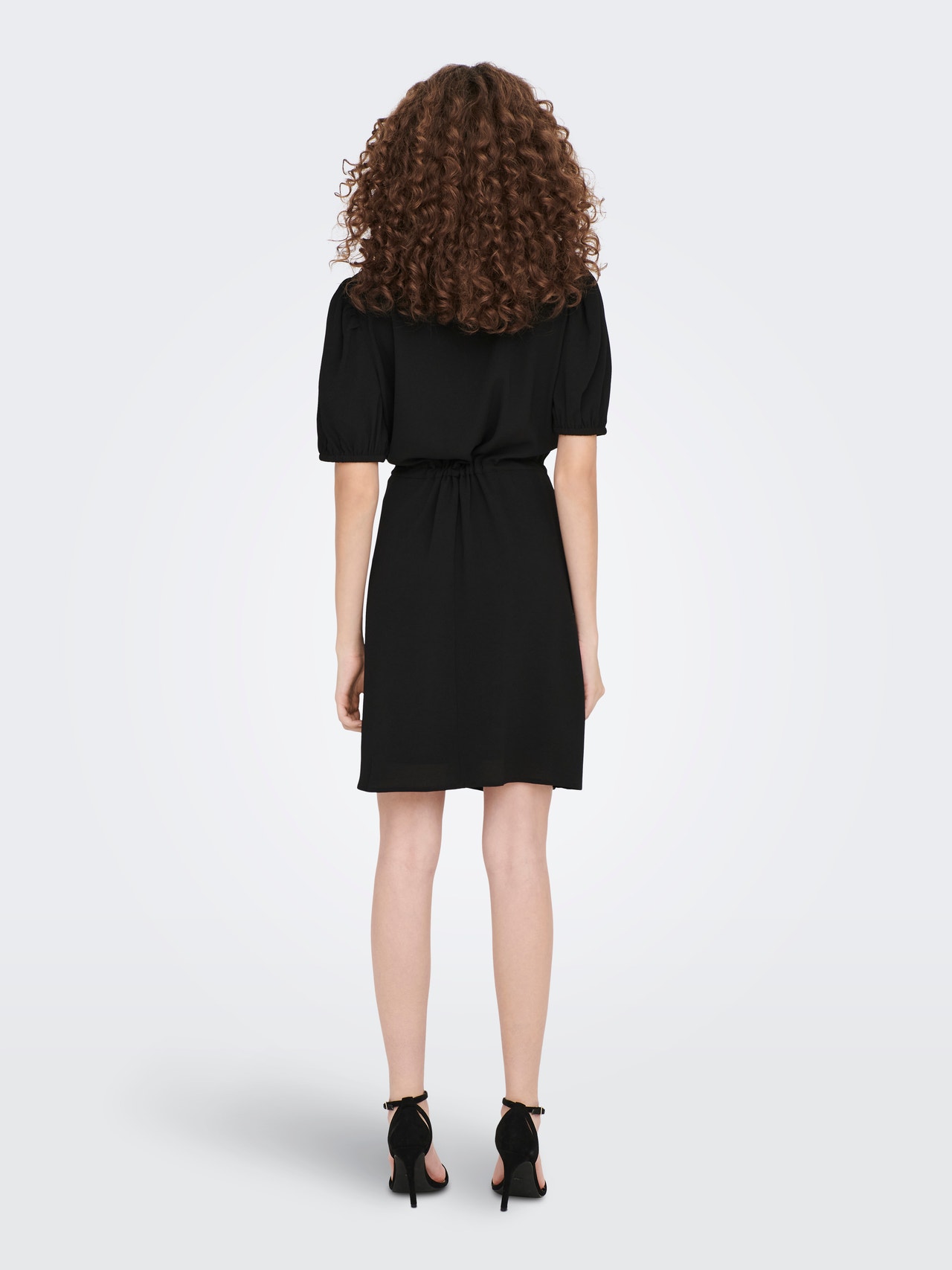 ONLY Regular Fit O-hals Kort kjole -Black - 15283436