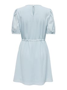 ONLY Normal geschnitten Rundhals Kurzes Kleid -Cashmere Blue - 15283436