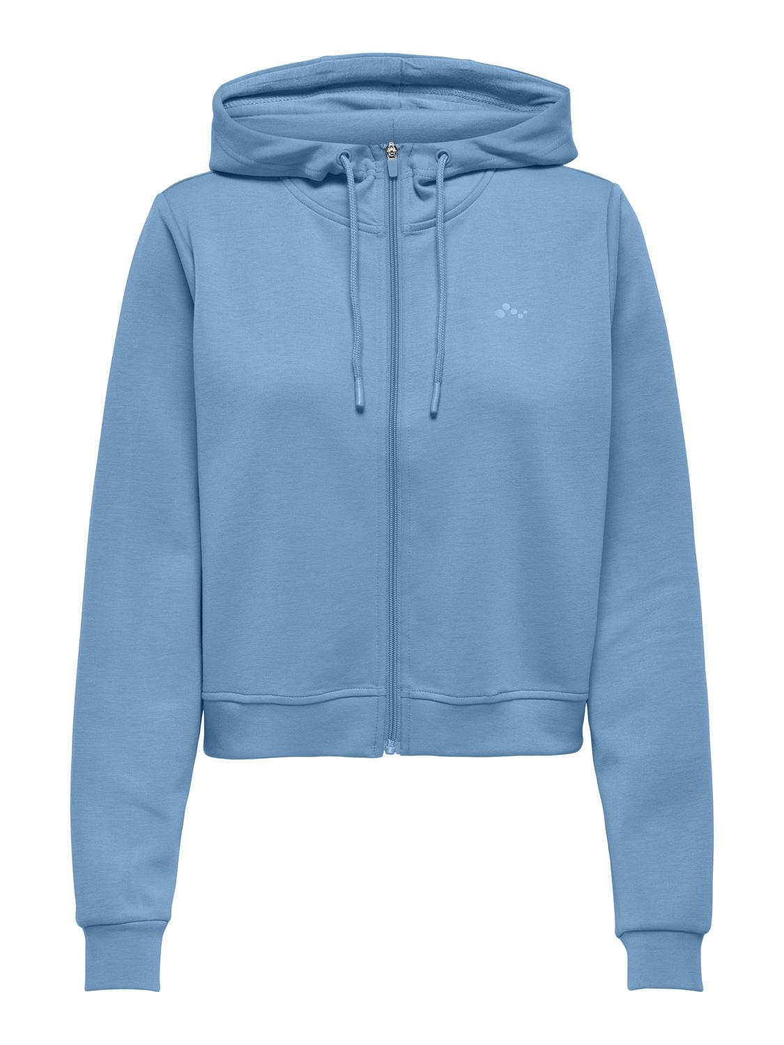 ONLY Cropped hoodie -Blissful Blue - 15283439
