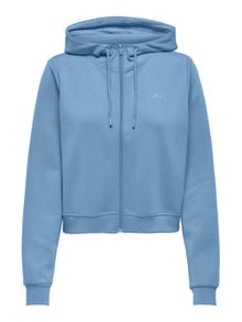 ONLY Locker geschnitten Kapuze Sweatshirt -Blissful Blue - 15283439