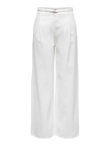 ONLY High waisted trousers -Cloud Dancer - 15283498
