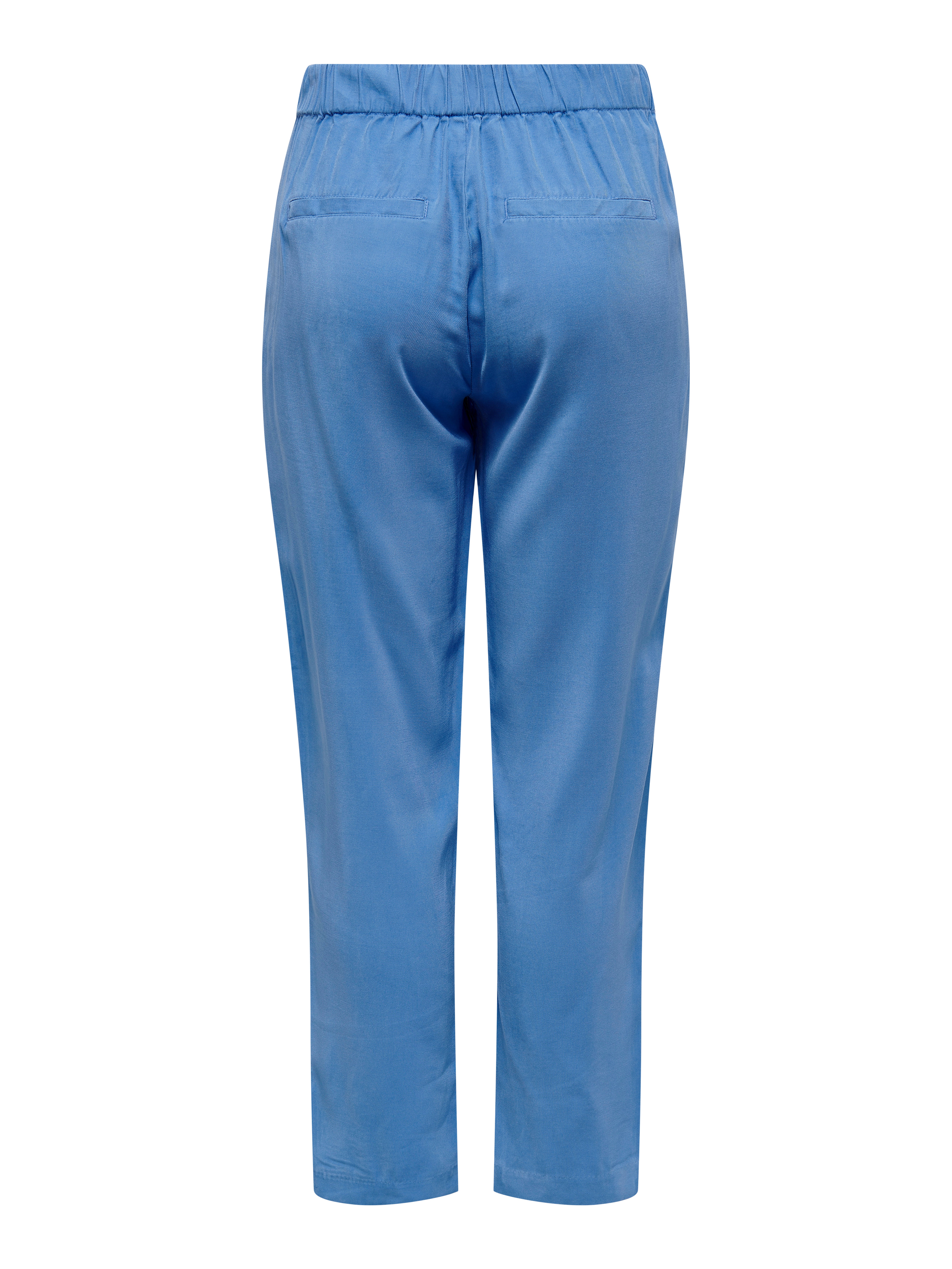 Pantalons Straight Fit Taille haute, Bleu moyen