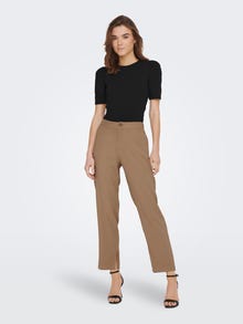 ONLY Straight Fit High waist Trousers -Burro - 15283605