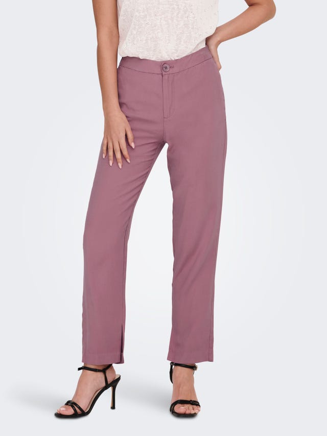 ONLY Pantalons Straight Fit Taille haute - 15283605