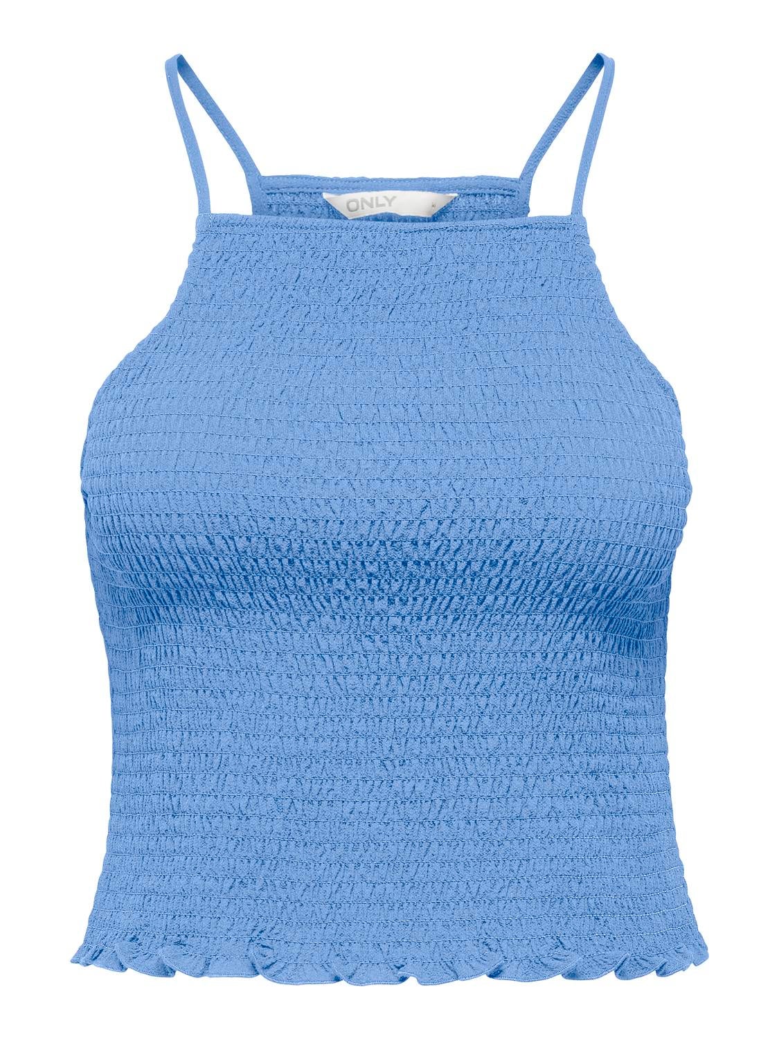Rubriek paling moe Regular Fit Halter neck Top | Medium Blue | ONLY®