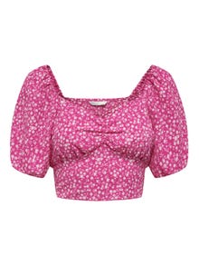 ONLY Regular Fit V-Neck Top -Very Berry - 15283645