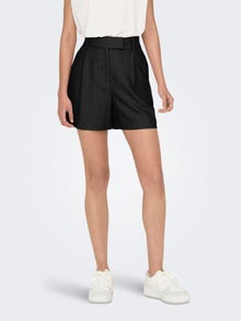 ONLY ONLLINDA High waist Wide Leg Fit Shorts -Black - 15283727
