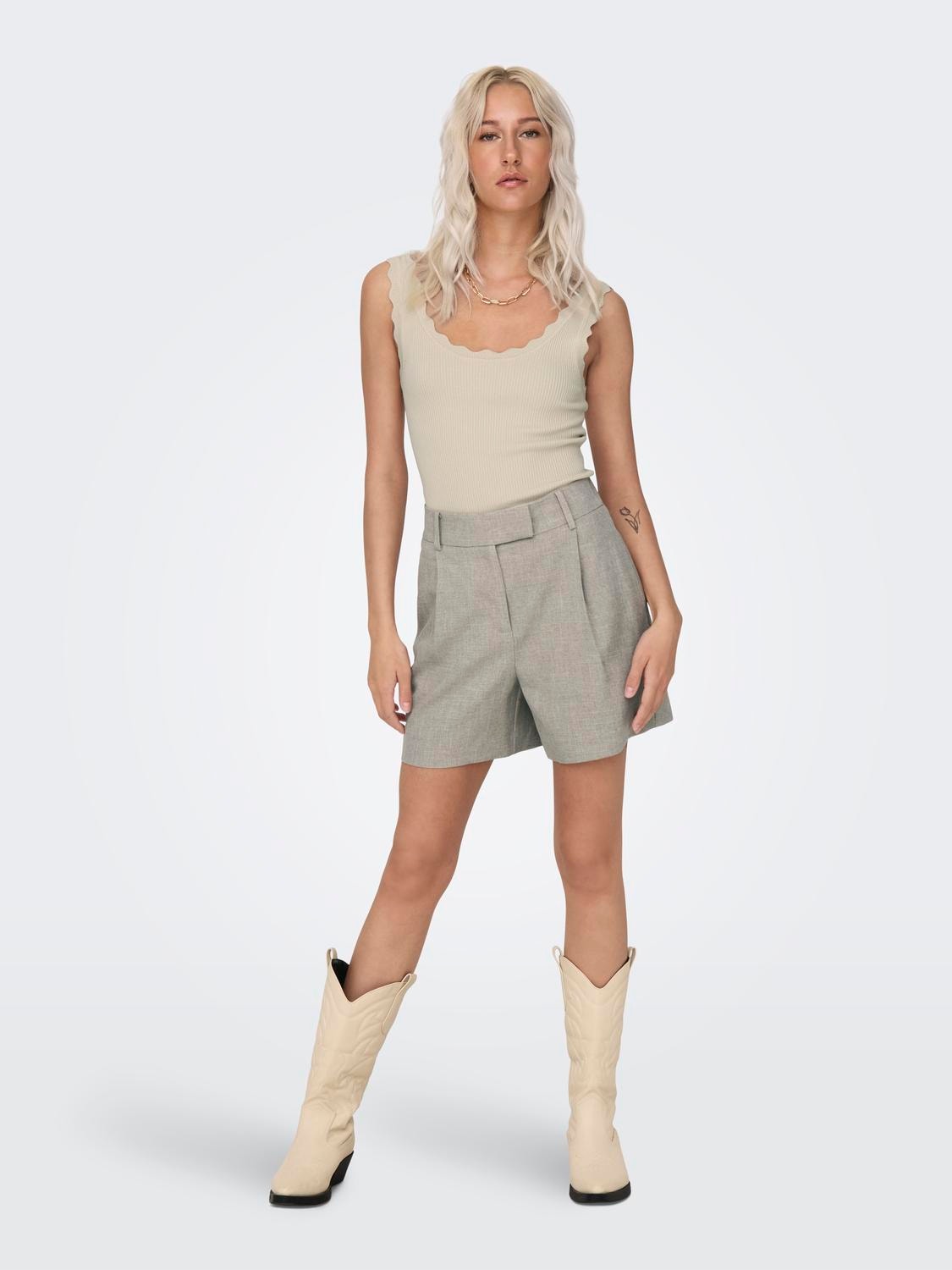 ONLY Wide Leg Fit High waist Shorts -Fungi - 15283727