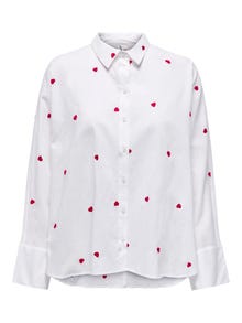 ONLY Boxy fit Overhemd kraag Brede manchetten Overhemd -Bright White - 15283743