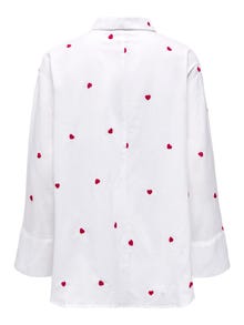 ONLY Mønsteret skjorte -Bright White - 15283743