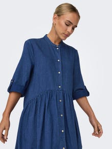 ONLY Relaxed fit O-hals Korte jurk -Dark Blue Denim - 15283806