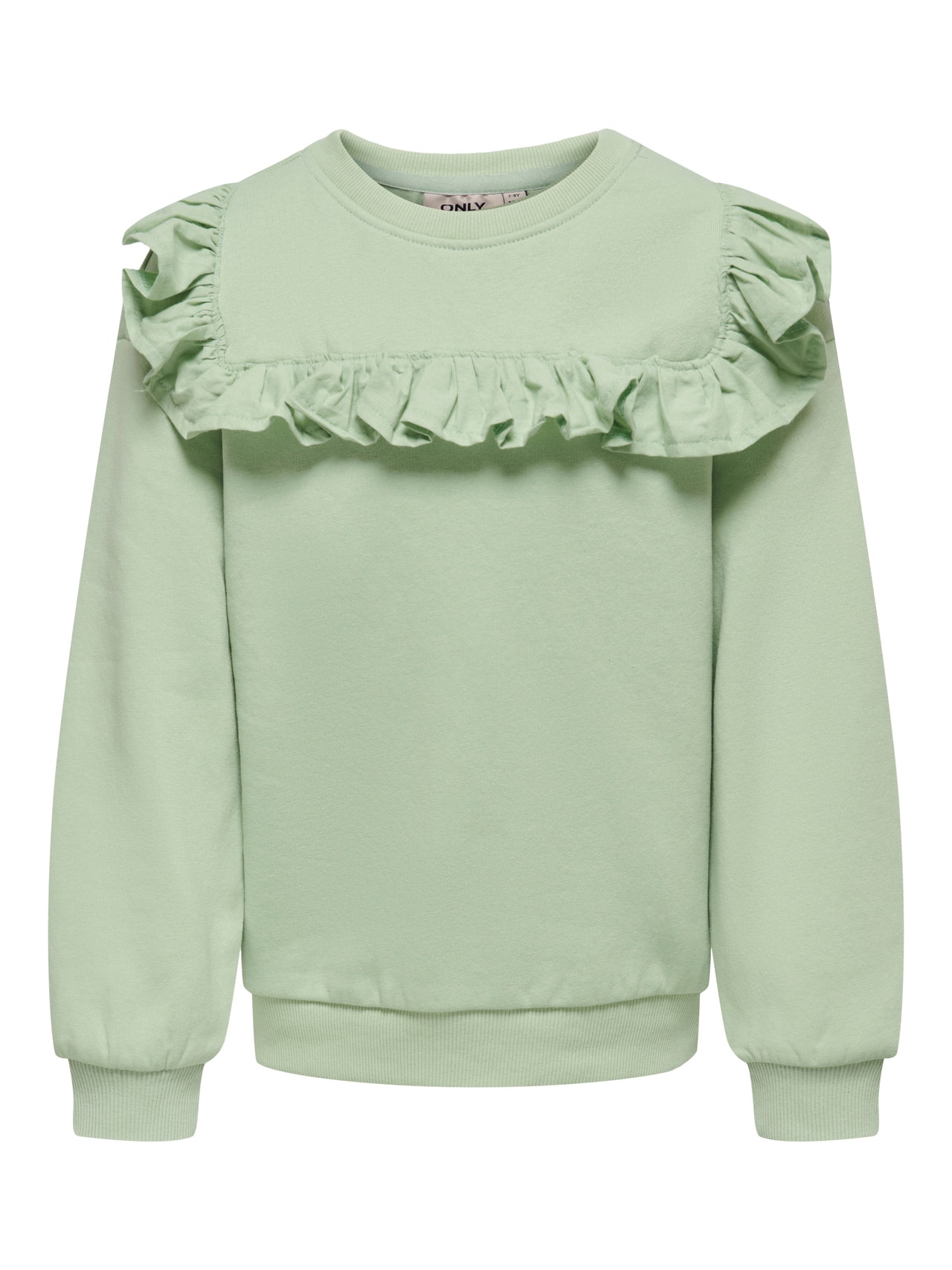ONLY Sweatshirt med flæsedetalje -Smoke Green - 15283811