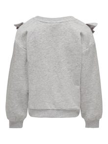 ONLY Gerüschtes Sweatshirt -Light Grey Melange - 15283811