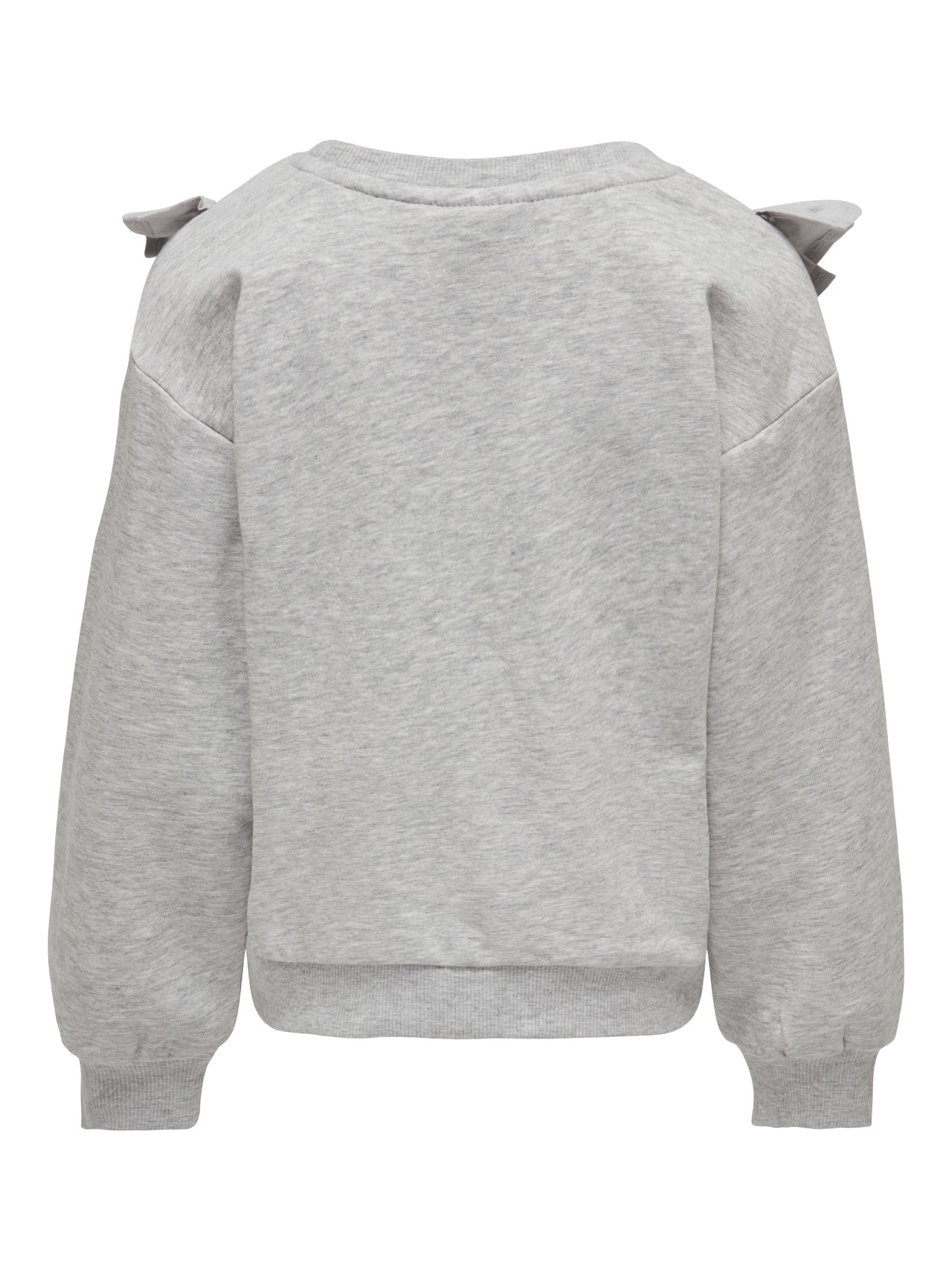 ONLY Sweat-shirts Regular Fit Col rond Épaules tombantes -Light Grey Melange - 15283811