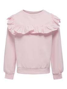 ONLY Frill Detailed Sweatshirt -Pink Tulle - 15283811