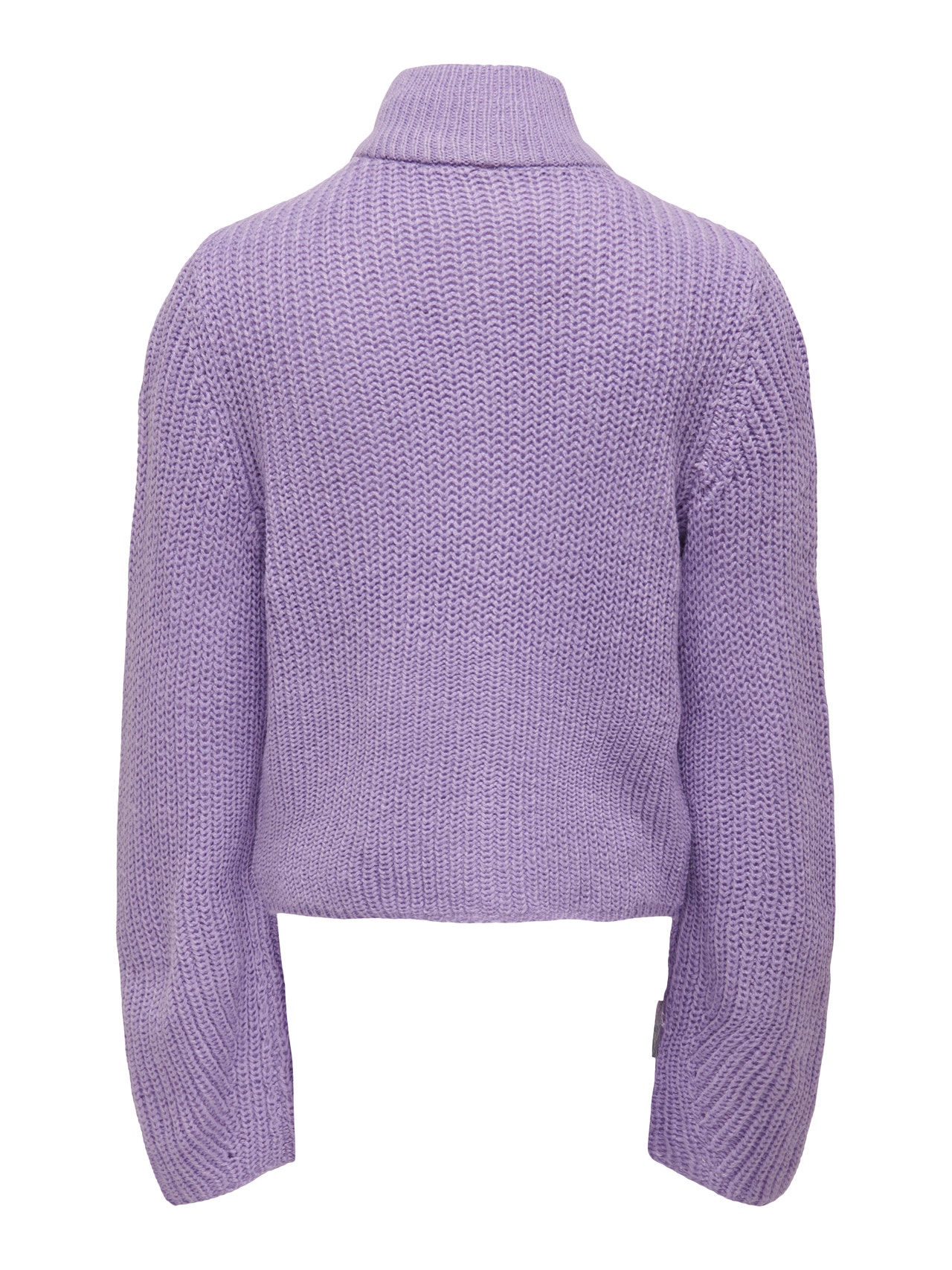 ONLY Highneck zip Knitted Pullover -Viola - 15283827