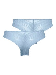 ONLY Lace Brazilian Briefs 2-Pack -Cashmere Blue - 15283830