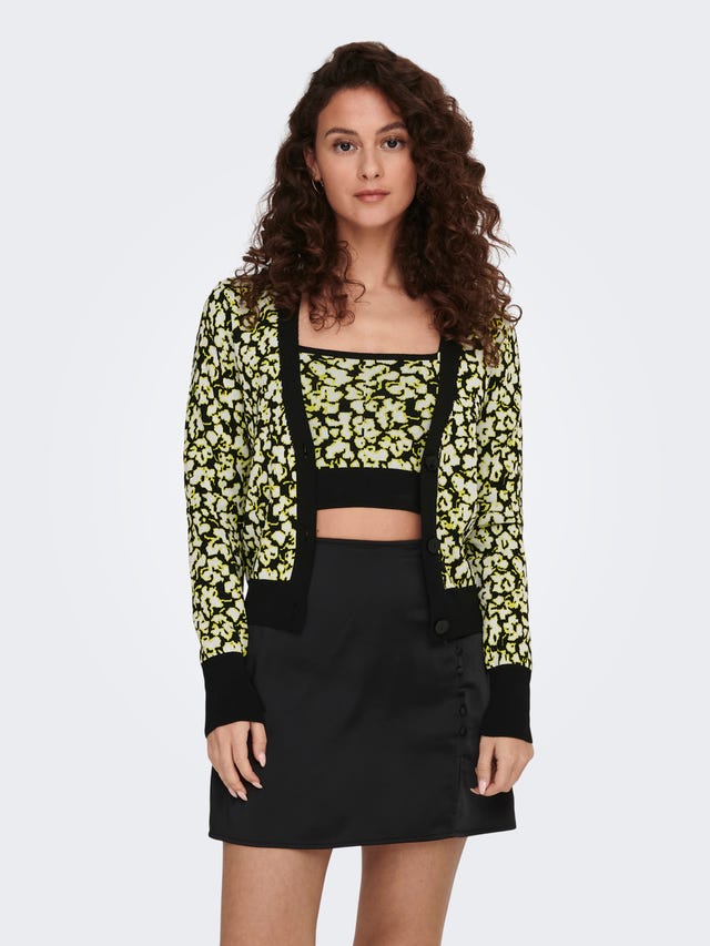 ONLY U-Neck Patterned Cropped Top - 15283880