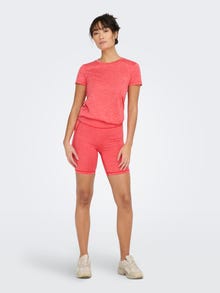 ONLY High Waisted Training shorts -Sun Kissed Coral - 15283881