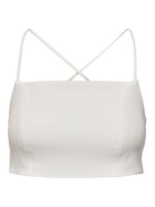ONLY Cropped Top With Adjustable Straps  -Cloud Dancer - 15283899