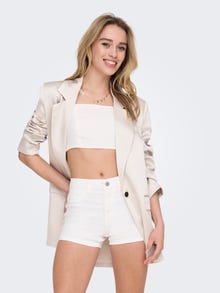 ONLY Cropped Fit Nedhasad axel Topp -Cloud Dancer - 15283899