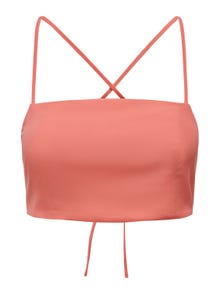 ONLY Cropped Top med justerbare stropper -Georgia Peach - 15283899