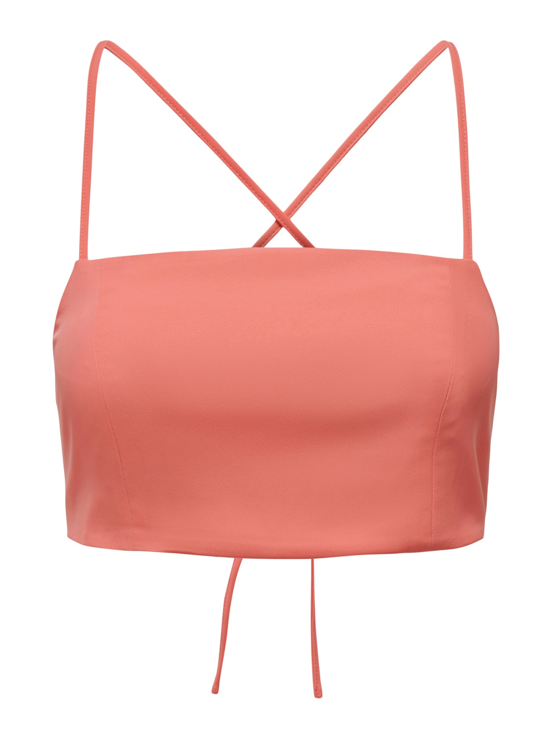 ONLY Cropped Top With Adjustable Straps  -Georgia Peach - 15283899