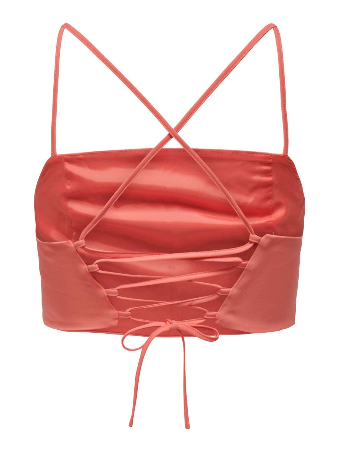 ONLY Cropped Top With Adjustable Straps  -Georgia Peach - 15283899