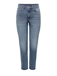 ONLY Vaqueros Corte straight Cintura alta -Special Blue Grey Denim - 15283928