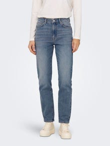 ONLY Gerade geschnitten Hohe Taille Jeans -Special Blue Grey Denim - 15283928