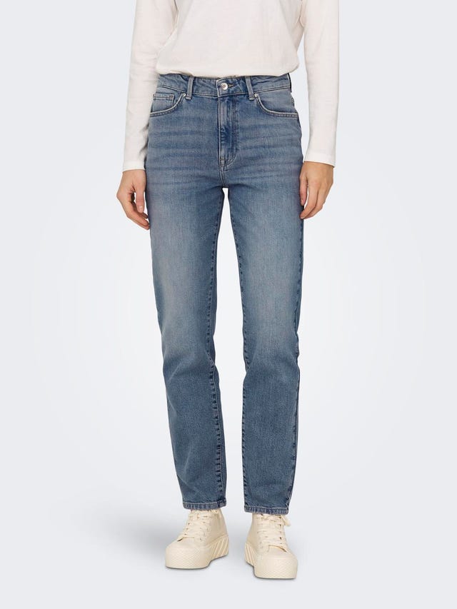 ONLY onlemily stretch HIGH WAIST STRAIGHT ANKLE JEANS - 15283928
