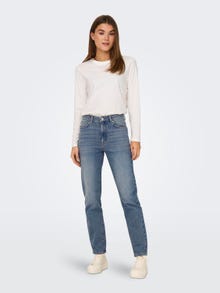 ONLY Gerade geschnitten Hohe Taille Jeans -Special Blue Grey Denim - 15283928