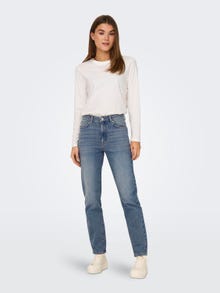 ONLY Straight Fit High waist Jeans -Special Blue Grey Denim - 15283928