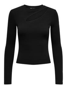 ONLY Top with cut out detail -Black - 15283977