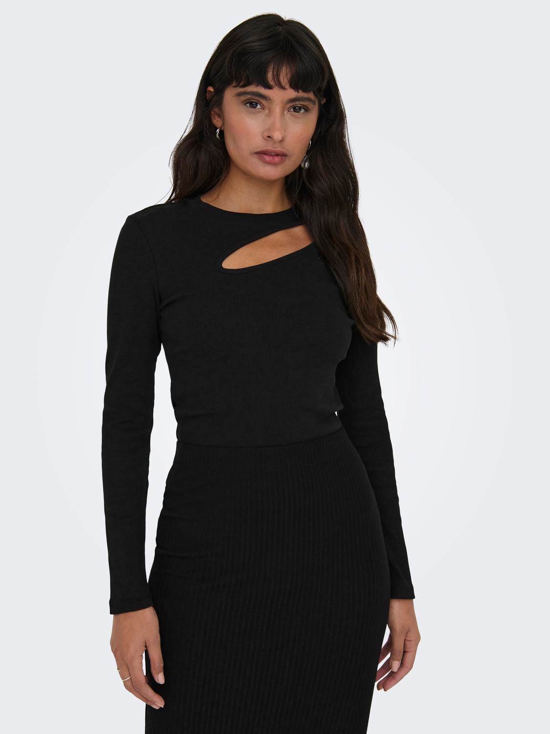 ONLY Tops Regular Fit Col rond -Black - 15283977