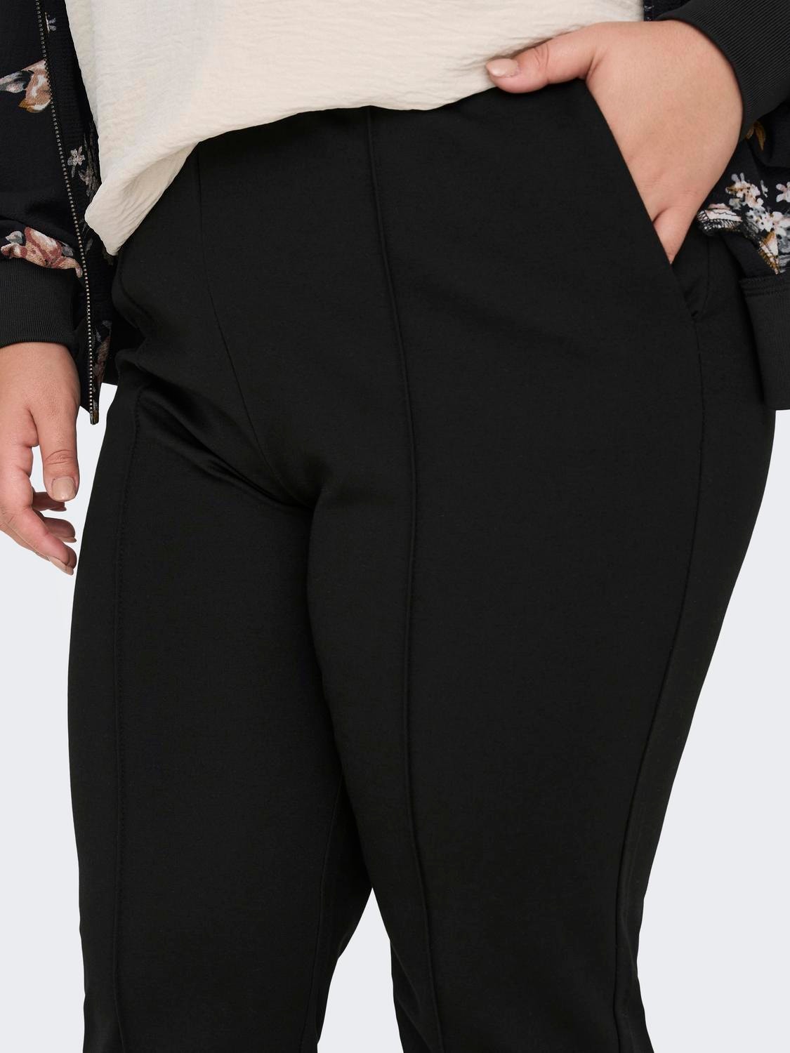 ONLY Pantalons Loose Fit Taille haute -Black - 15284036