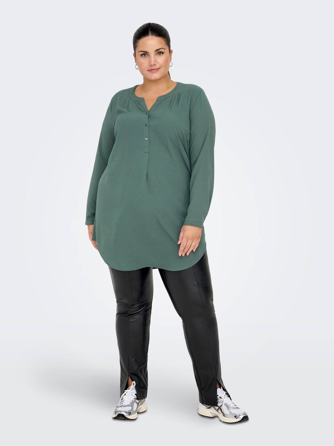 ONLY Regular fit Chinese boord Curve Overhemd -Balsam Green - 15284064