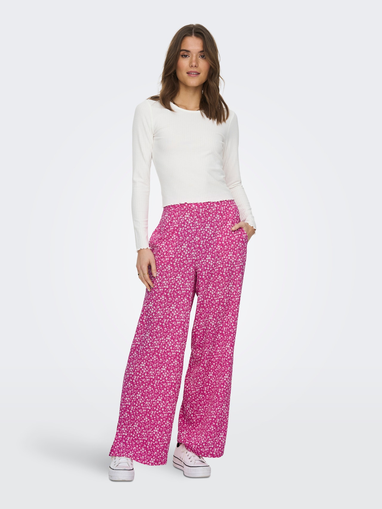 ONLY Pantaloni Loose Fit -Very Berry - 15284248