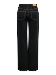 ONLY Wide trousers with high waist -Black - 15284290