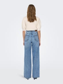 ONLY ONLHope High Waist Wide Jeans -Light Blue Denim - 15284433