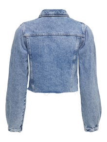 ONLY Cropped denim jacket -Light Medium Blue Denim - 15284444