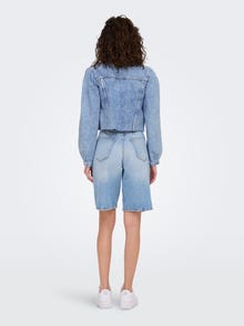 ONLY Cropped denim jacket -Light Medium Blue Denim - 15284444