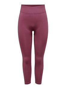 ONLY Highwaisted circular knit Training Tights -Crushed Berry - 15284448