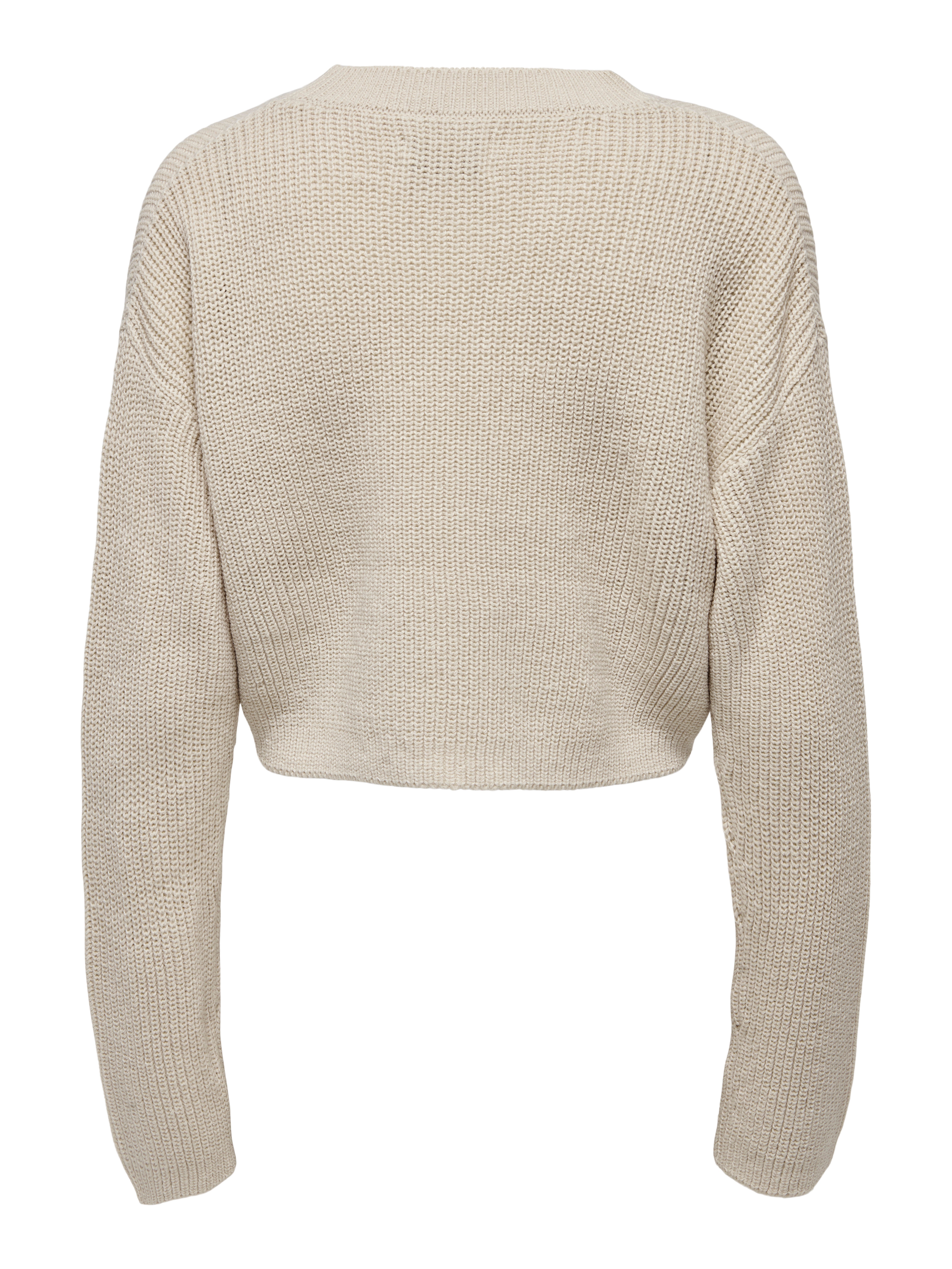 Grey cropped 2024 knitted jumper