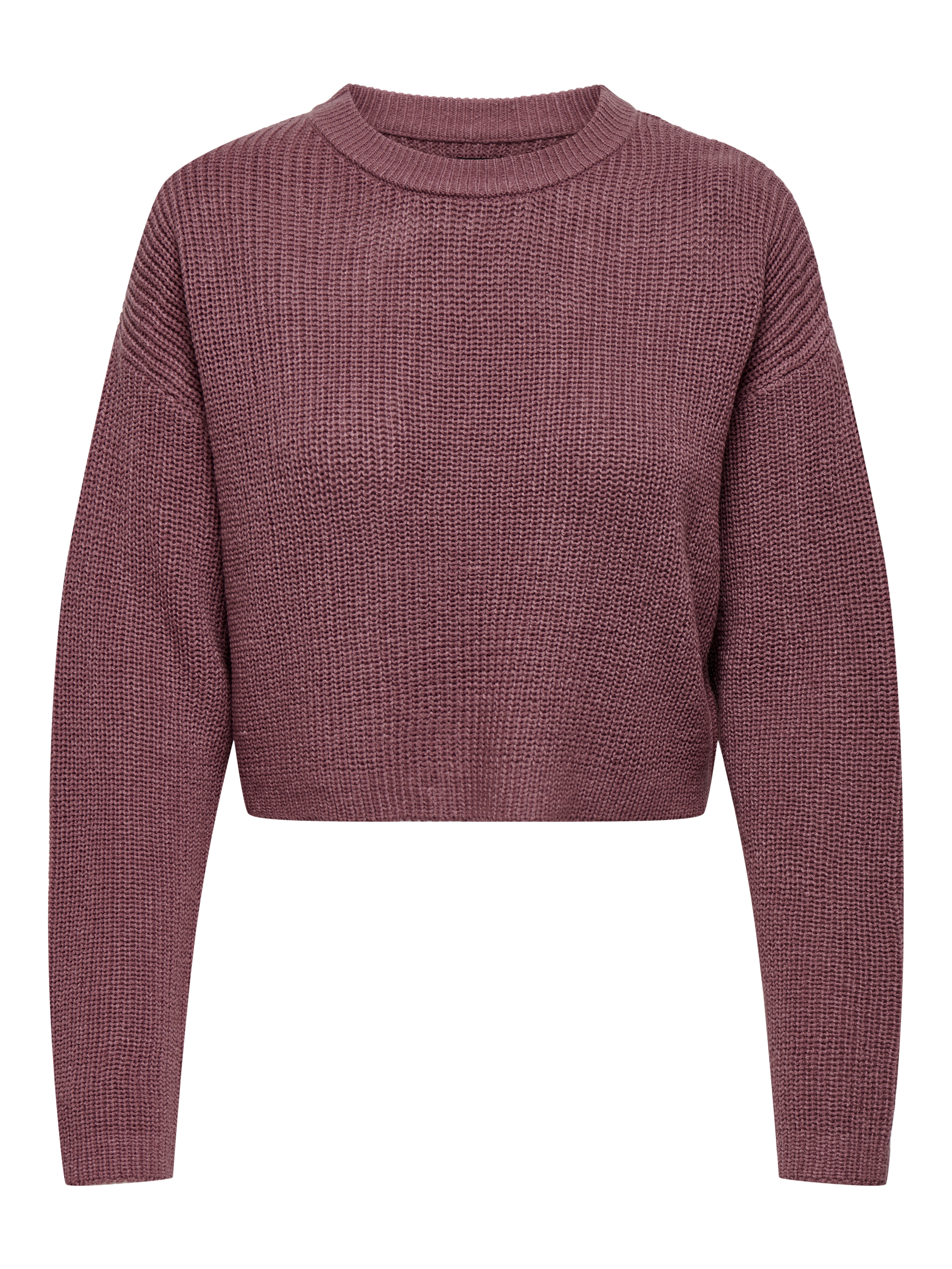 Cropped knitted pullover | Dark Rose | ONLY®