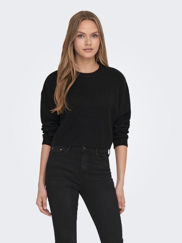 ONLY Pull-overs Regular Fit Col rond Épaules tombantes - 15284453